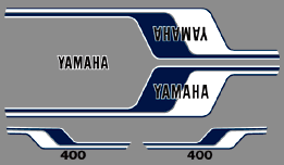 YAMAHA RD400E SIDE PANEL DECALS