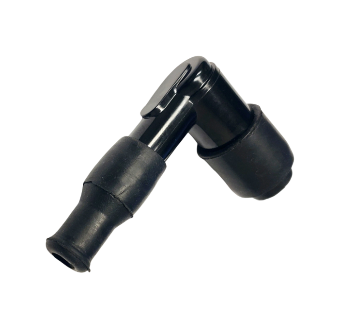 Spark Plug Cap - 5K or 0K resistance for 14mm spark plug, with 90 degree Elbow (RD/RZ/R5), NGK Type - Reproduction, sold each