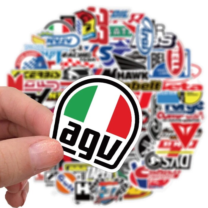 Motorcycle Related Stickers - Variety 100 pack
